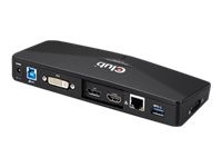 Club3D 4K DualDisp. Dock.USB3 ->3xUSB3/HDMI/DP/DVI/ black retail CSV-3103D