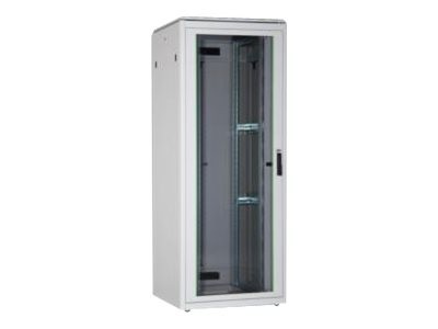 DIGITUS 42HE Unique Netzwerkschrank 800x800mm Glastür Grau DN-19 42U-8/8-1