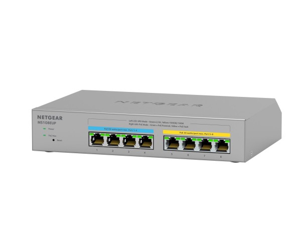 NETGEAR MS108EUP 8-Port Ultra60 PoE++ Multi-Gigabit (2.5G) Ethernet Plus Sw MS108EUP-100EUS