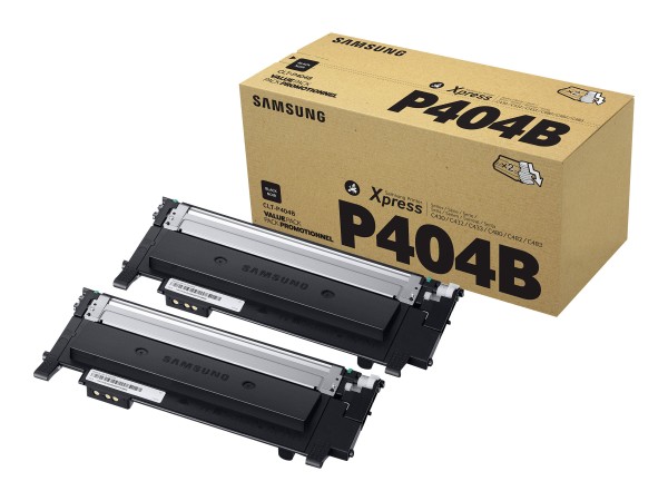 SAMSUNG CLT P404B 2er Pack Schwarz Tonerpatrone (SU364A) SU364A