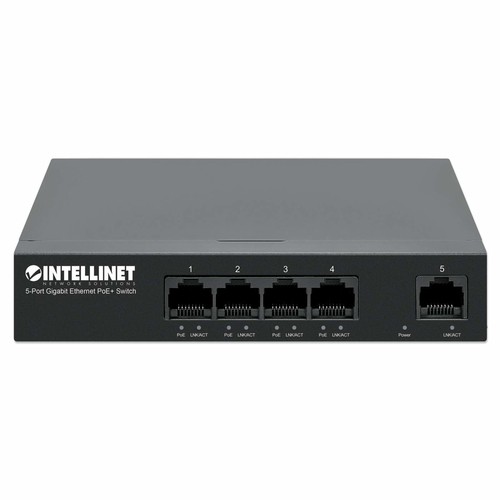 INTELLINET 5-Port Gigabit Ethernet PoE+ Switch 4x PSE PoE+ 561792