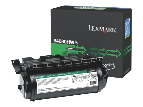 LEXMARK Schwarz wiederaufbereitet Tonerpatrone 64080HW