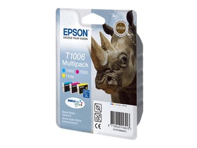 EPSON T1006 Multipack 3er Pack Gelb, Cyan, Magenta Tintenpatrone C13T10064010