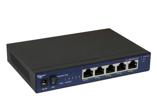 ALLNET Switch unmanaged 5 Port 2.5GBit 5x PoE 1x LAN| Lüfterlos"ALL-SG8005P ALL-SG8005P-2.5G