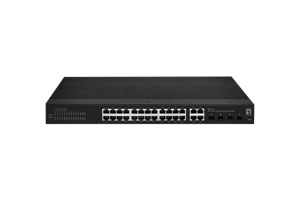 LEVELONE Switch 28x GE IGS-2128 4xSFP, 24xRJ45 Ports sw IGS-2128