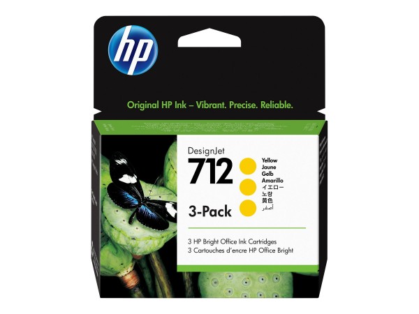 HP Inc. HP 712 3-PACK 29-ML YELLOW