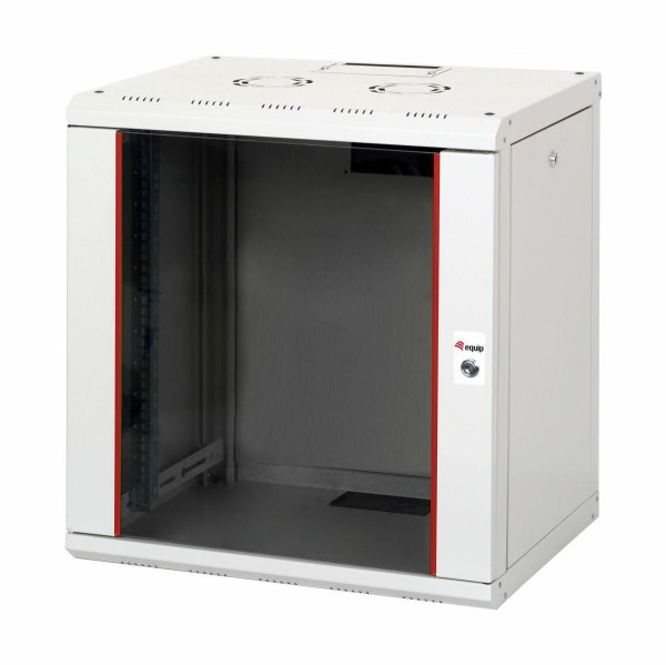 EQUIP Serverschrank 19" 12U 600x450mm Glastür grau EPM-12-6045-G-CBAA